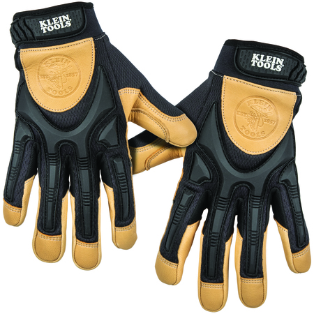 KLEIN TOOLS Leather Work Gloves, X-Large, Pair 60189